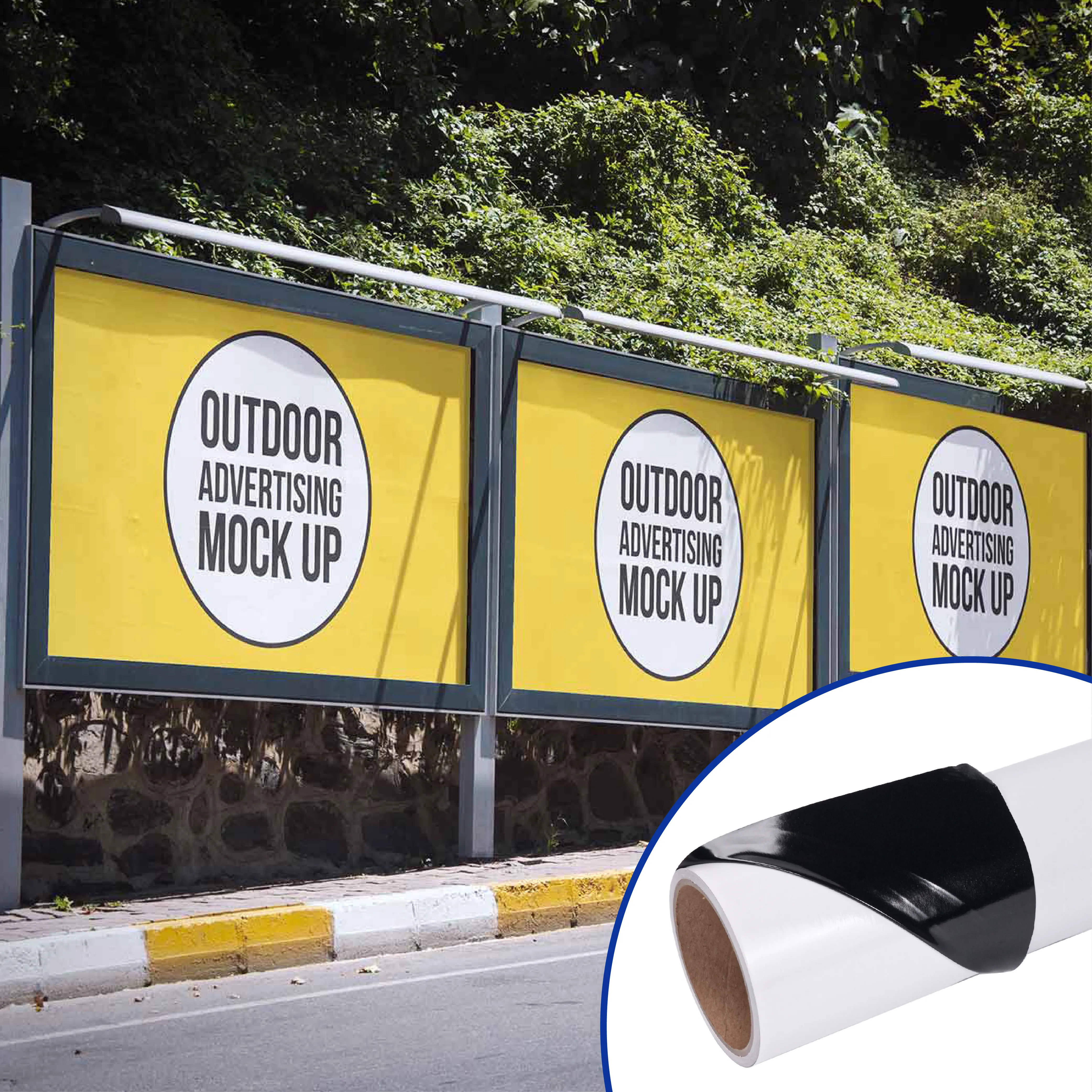 Black Solvent Self-Adhesive Vinyl Application.webp